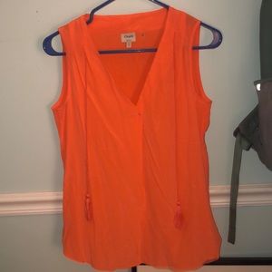 Charli orange Blouse with tassels